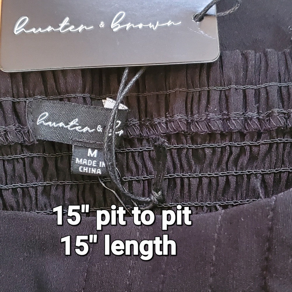 Hunter & Brown Grunge 90s Goth Corset Crop Top M Black Y2K Shaping Whimsgoth NWT - Picture 5 of 6